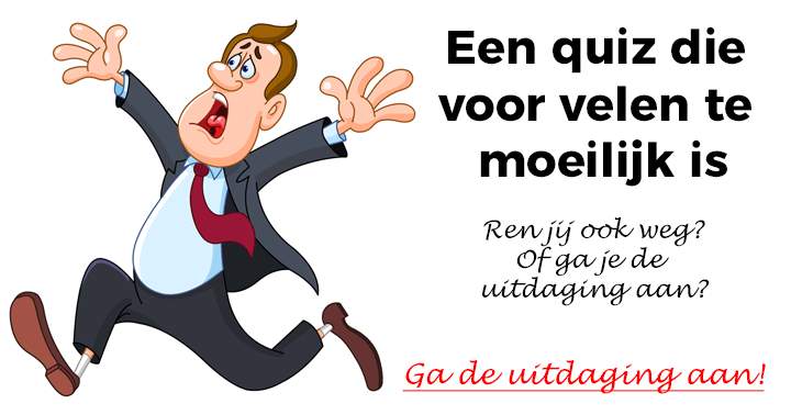 Banner for Wij denken dat je dit keer te bang bent om de uitdaging aan te gaan!