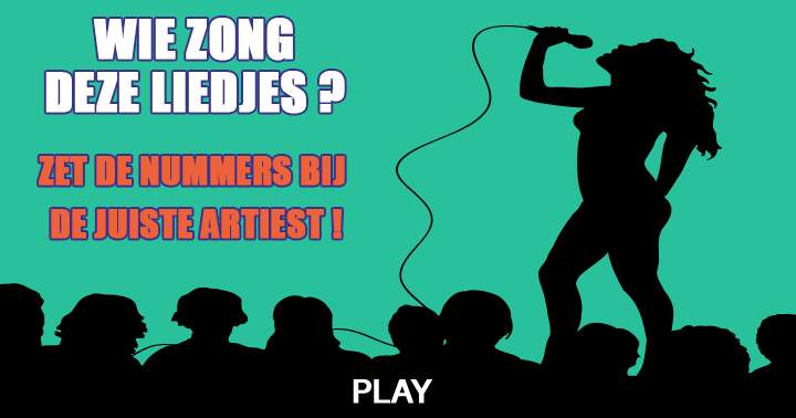 Banner for Zet jij deze lekkere hits even bij de juiste artiest?