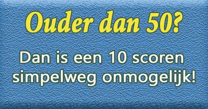 Banner for Ben je ouder dan 50? Dan wordt het lastig...