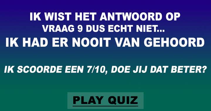 Banner for Kun jij mijn score van 7/10 verbeteren?