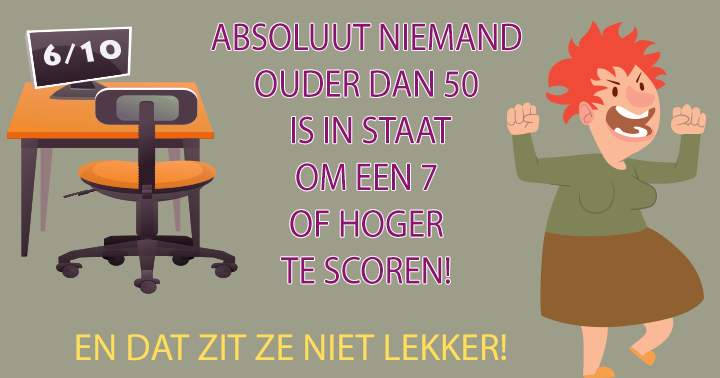 Banner for Ben jij 50+? En je denkt een 7 of hoger te scoren?